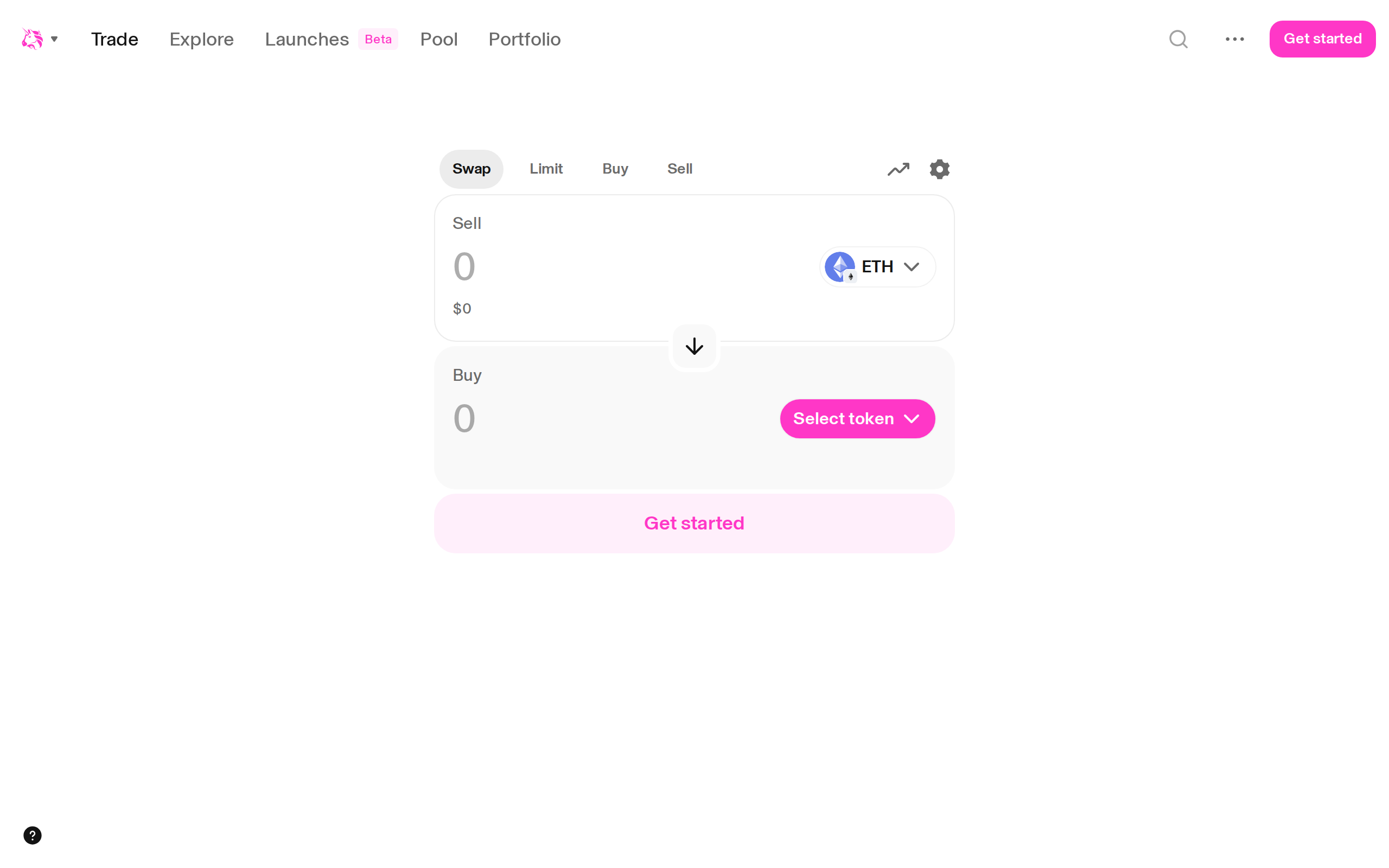 Uniswap app swap page at app.uniswap.org/swap